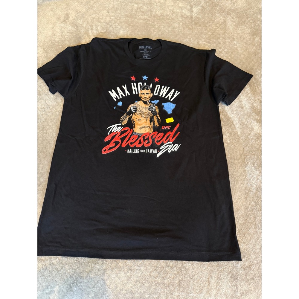 500 Level UFC Max Holloway The Blessed Era‎ Black Graphic T-Shirt Mens Large L